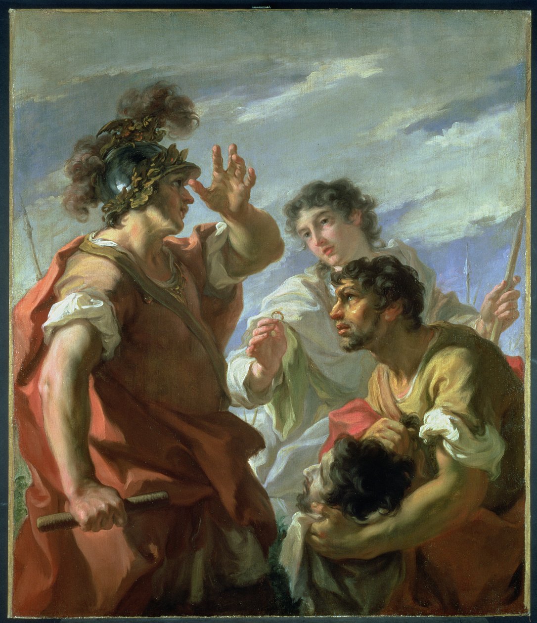Cæsar før Alexandria, 1724-25 av Giovanni Antonio Pellegrini