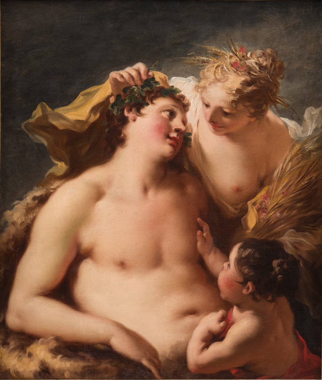 Ceres, Bacchus og Amor av Giovanni Antonio Pellegrini