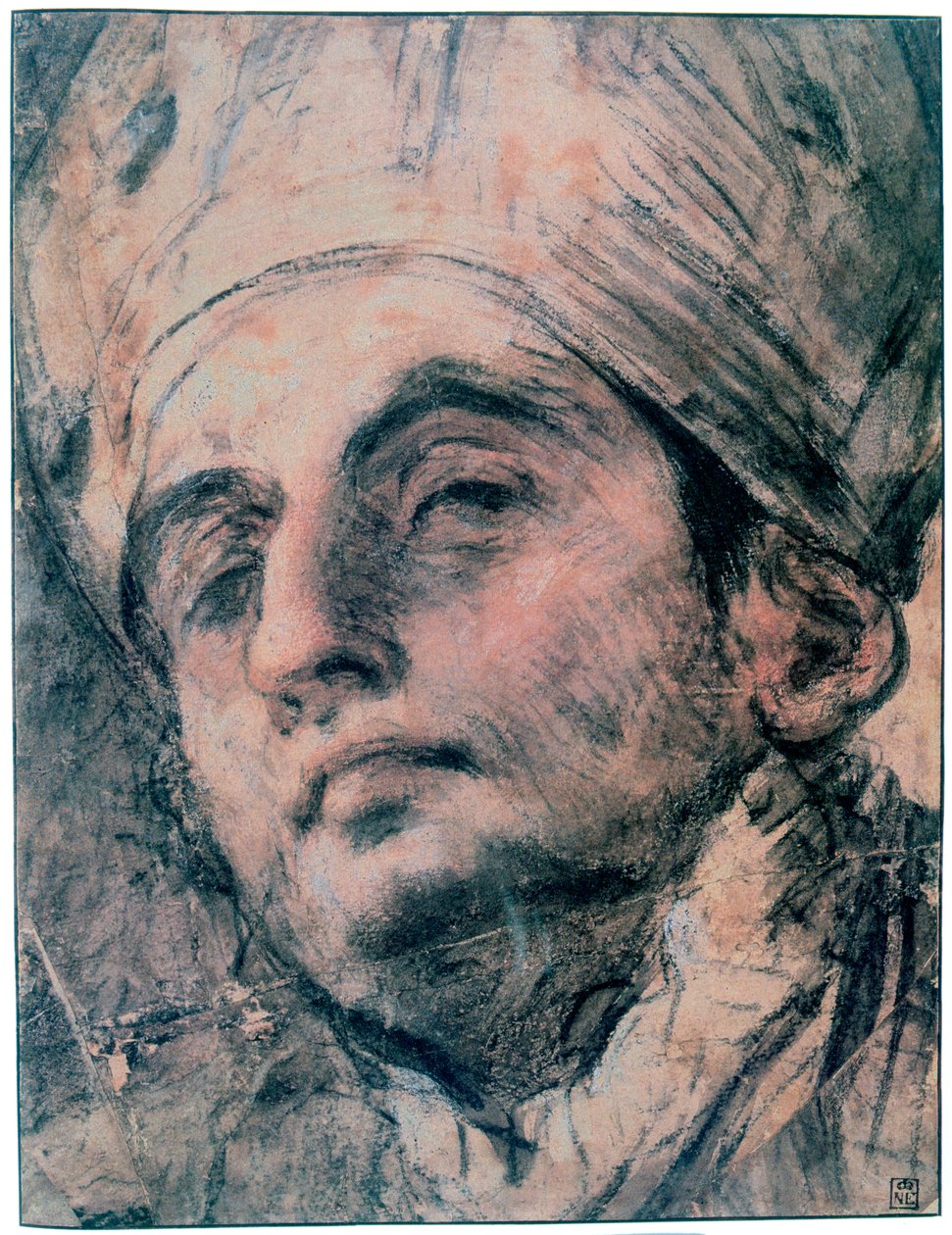 Portrettstudie, c1676-1727 av Giovanni Antonio Pellegrini