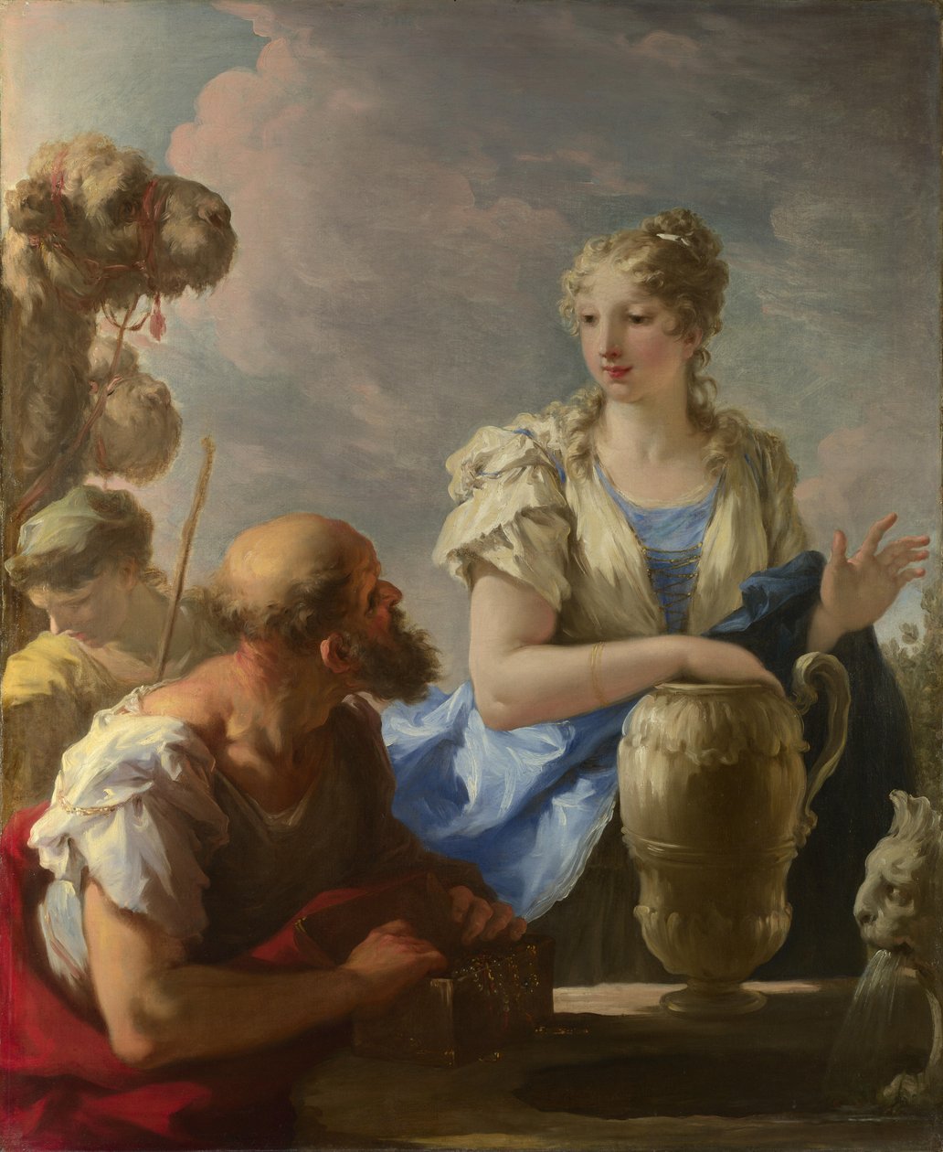 Rebecca ved brønnen, 1708-13 av Giovanni Antonio Pellegrini