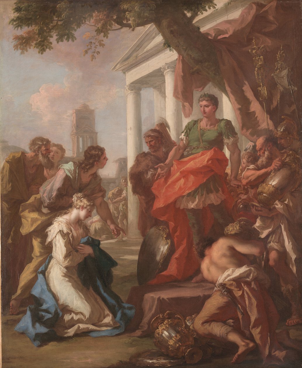 The Continence of Scipio, ca. 1710 av Giovanni Antonio Pellegrini