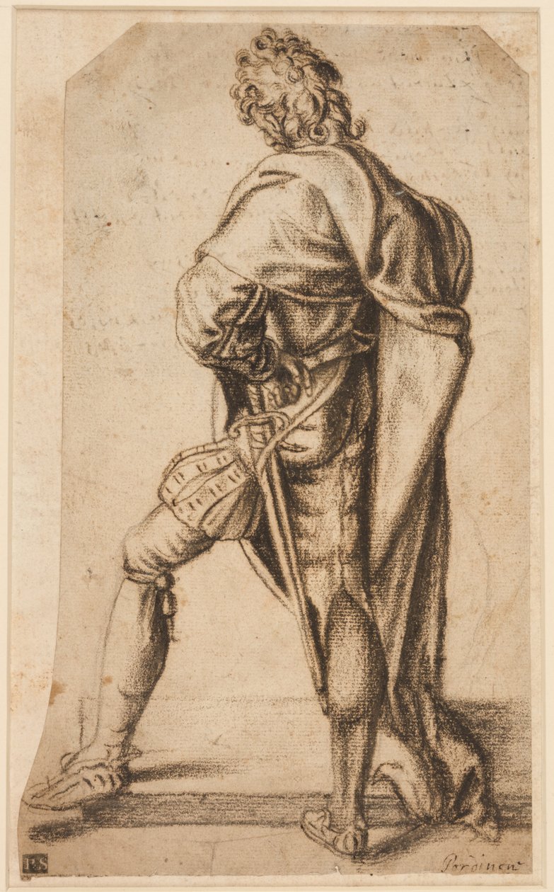 En mann stående, sett bakfra av Giovanni Antonio Pordenone