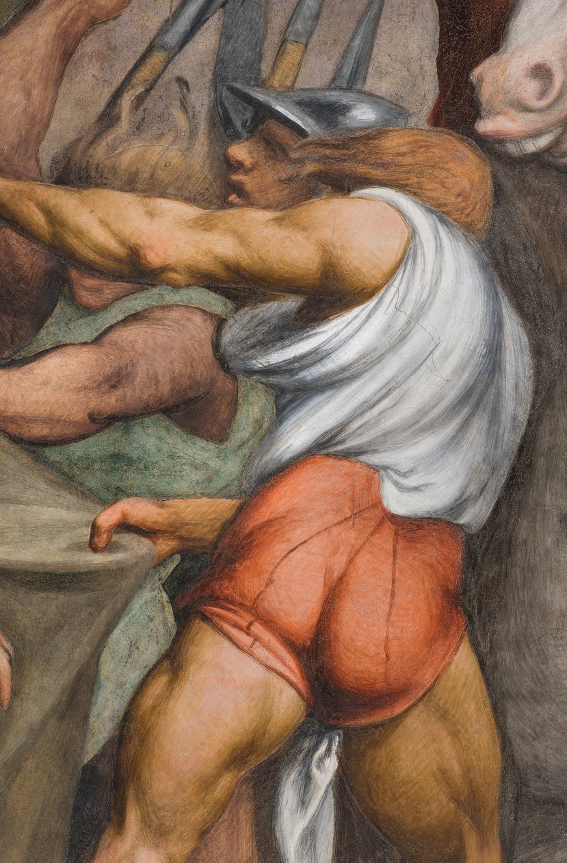 Central Aave, tredje spenn sør, klatre til Golgata, Il Pordenone av Giovanni Antonio Pordenone