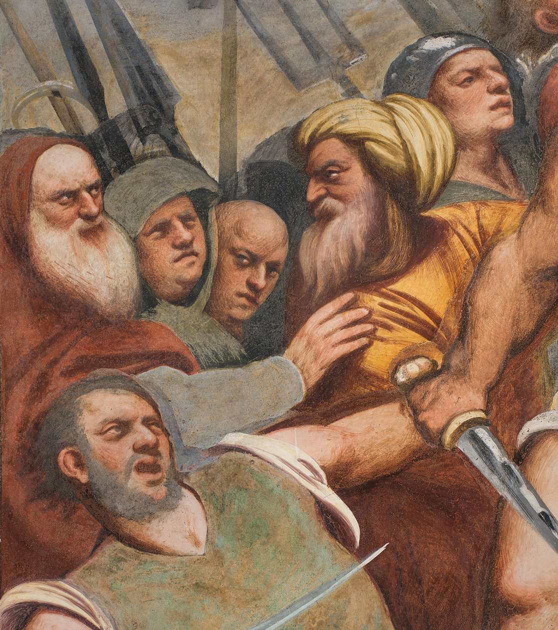 Central Aisle, First South Span, Kristus spikret til korset, Pordenone av Giovanni Antonio Pordenone
