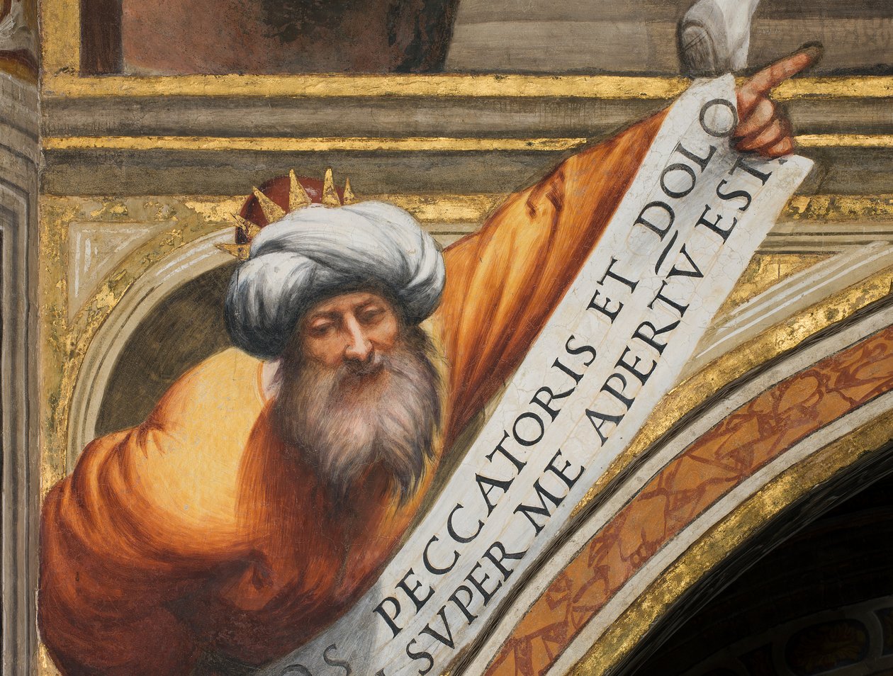 Central Nave, Plume Third Span South, IL Pordenone 1520, Bust with Prophet av Giovanni Antonio Pordenone