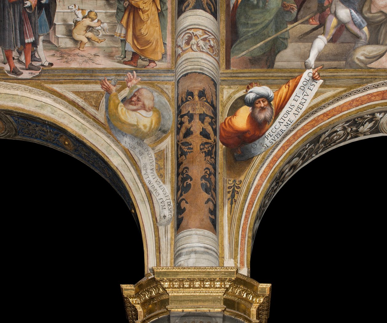 Central Nave, Third and Fourth South Span Plume, IL Pordenone 1520, Busts with Prophets av Giovanni Antonio Pordenone