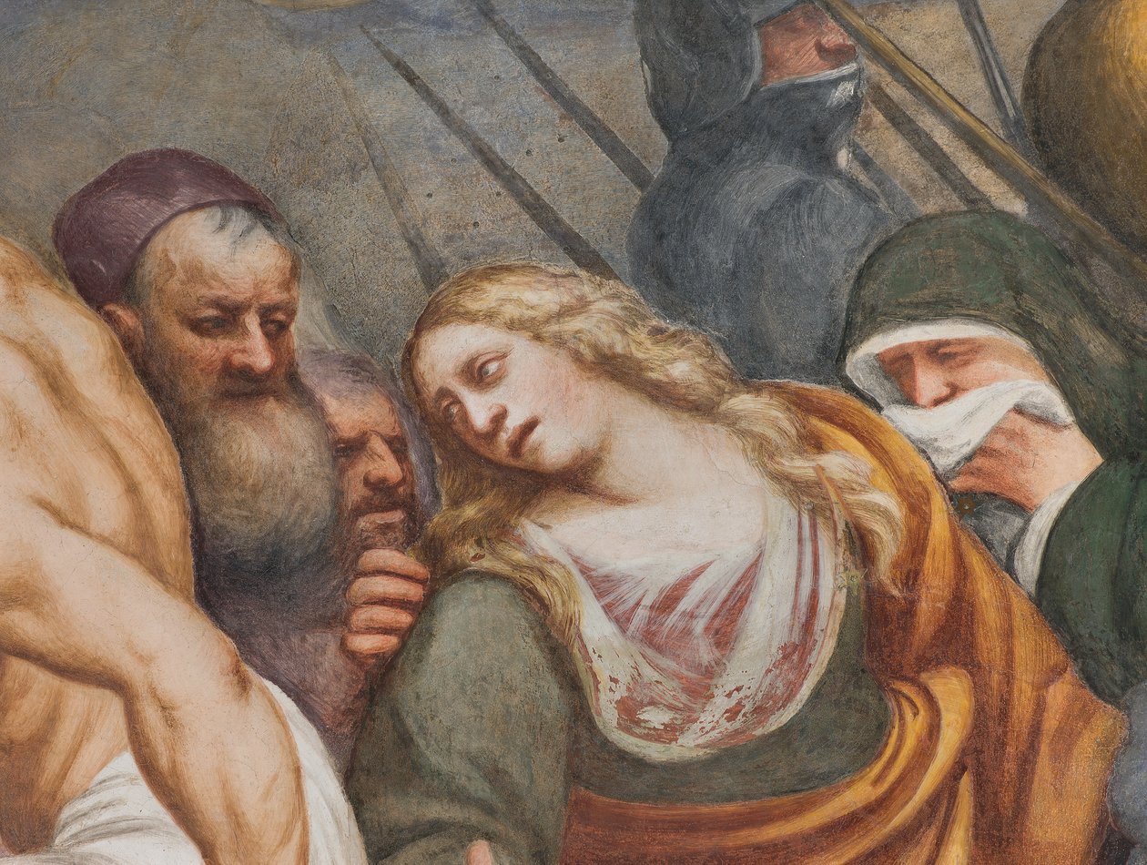 Sentralskip, Second South Span, Jesus faller under korset, Il Pordenone av Giovanni Antonio Pordenone