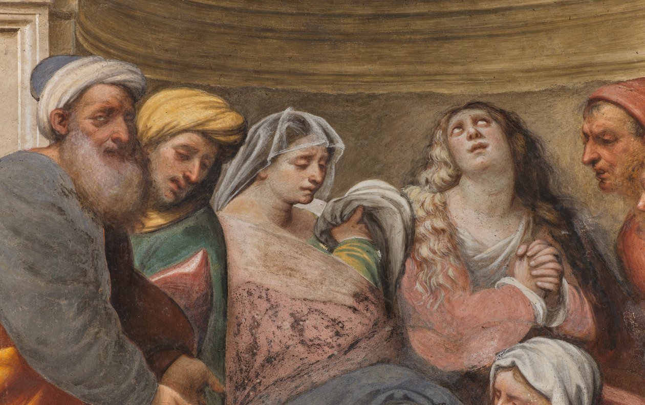 Counterfaccata, IL Pordenone, Deponering 1522, detalj av Giovanni Antonio Pordenone