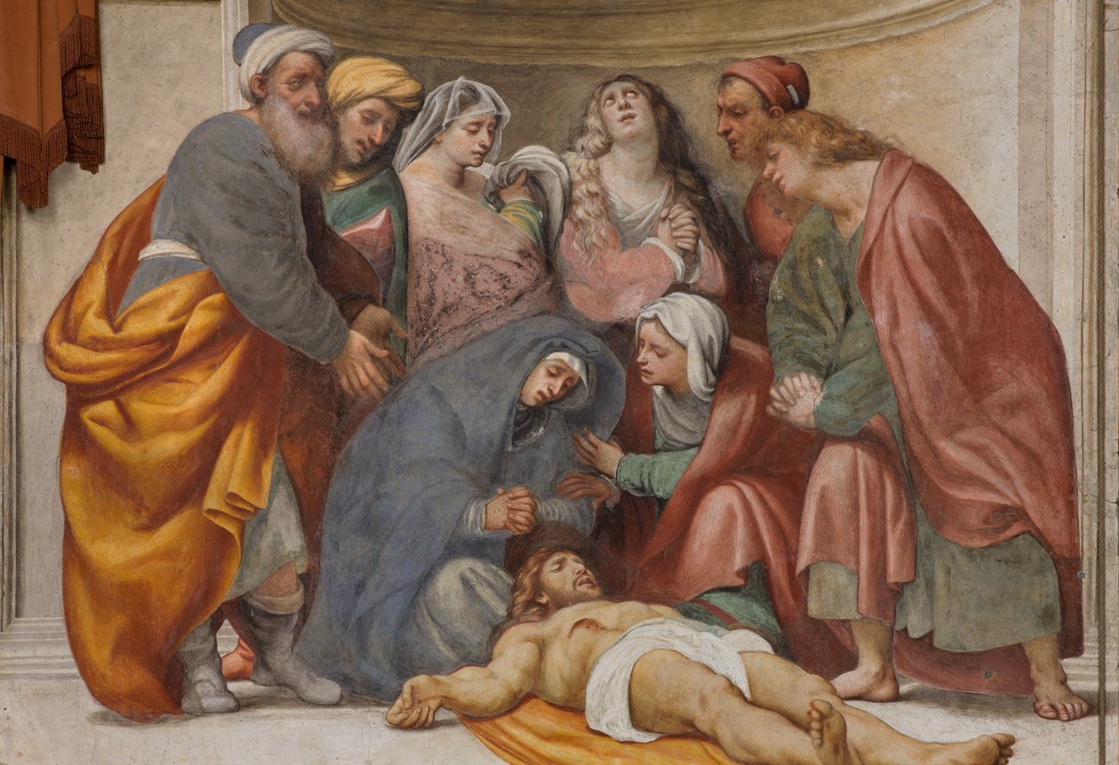 Counterfaccata, IL Pordenone, Deponering 1522, detalj av Giovanni Antonio Pordenone