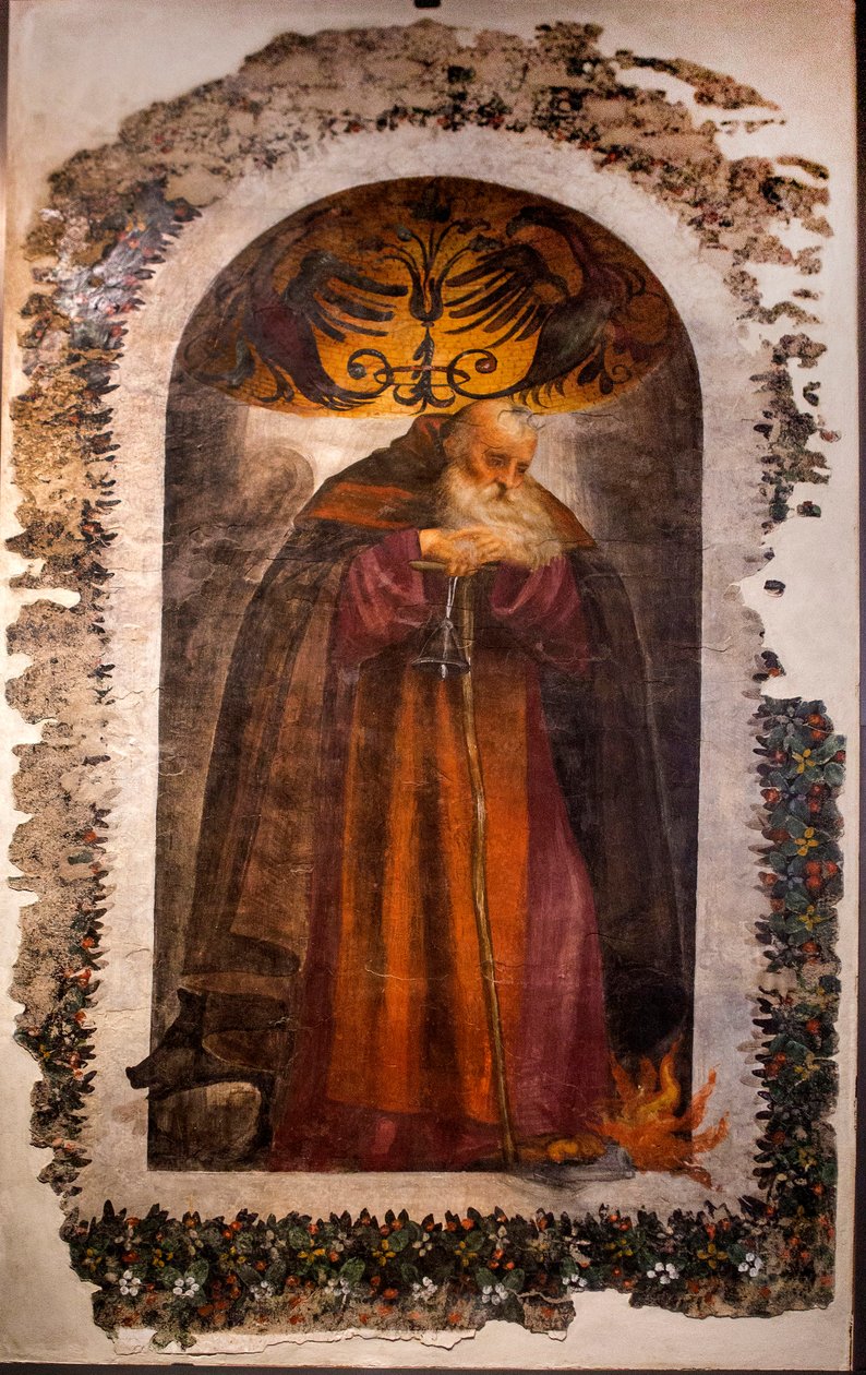 St. Antonio (olje på lerret) av Giovanni Antonio Pordenone