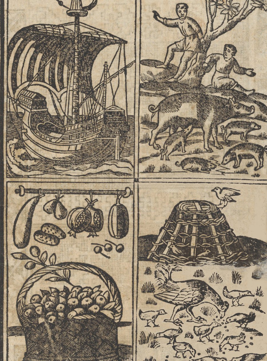 Eksempel på recammi, side 9 recto, 1530. av Giovanni Antonio Tagliente