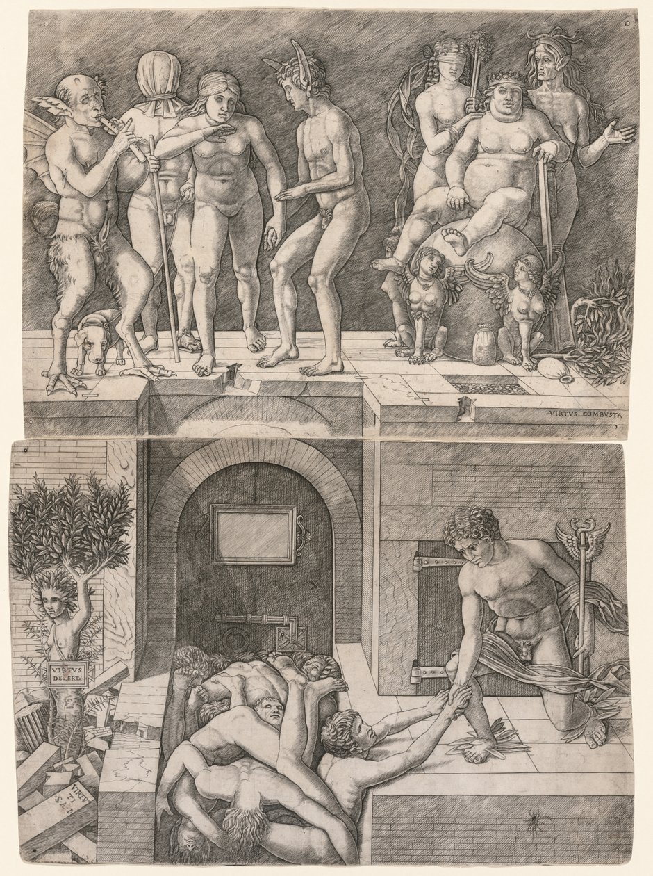 Allegori om den uvitende menneskehetens fall av Giovanni Antonio da Brescia