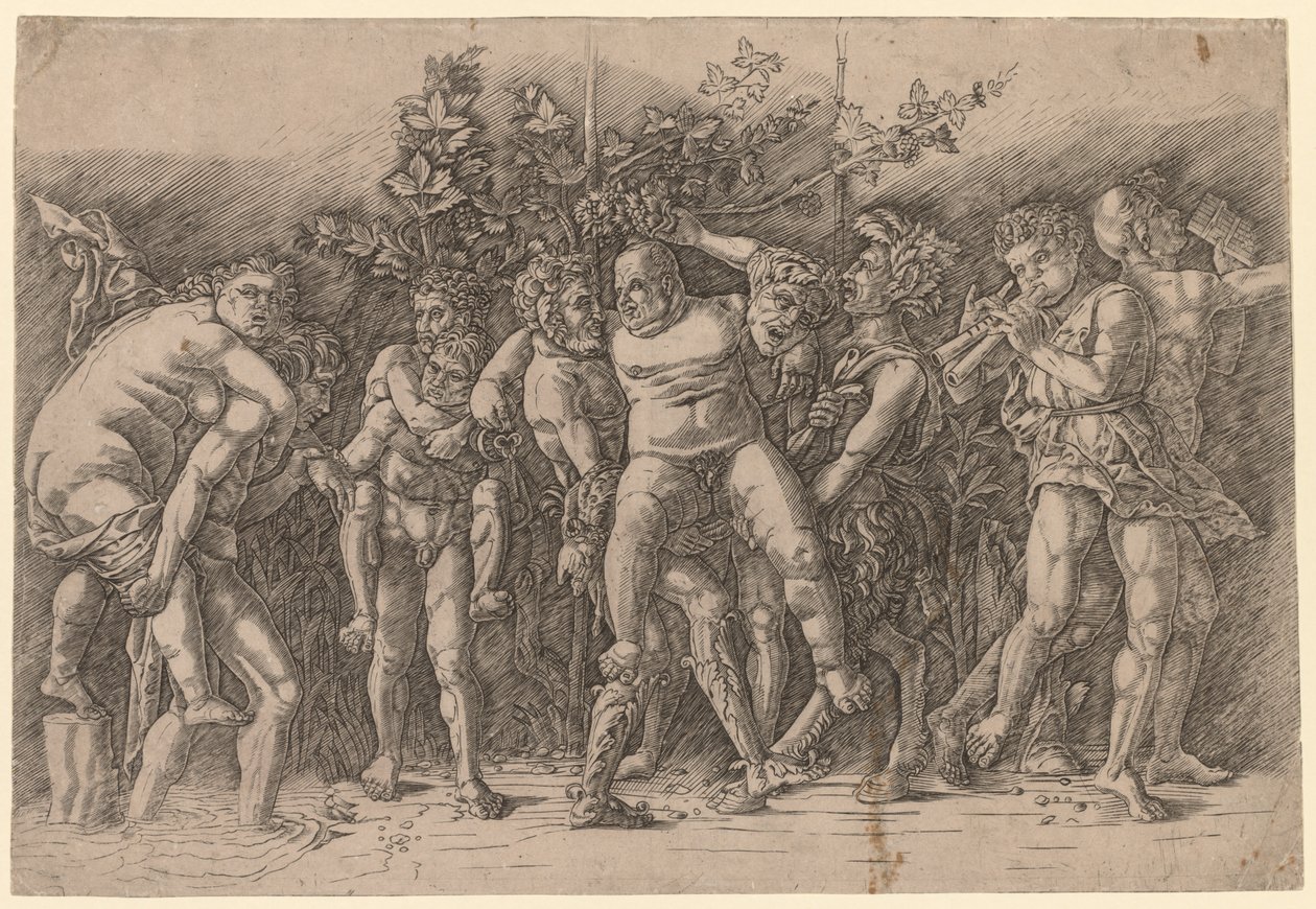 Bacchanal med Silenus. av Giovanni Antonio da Brescia