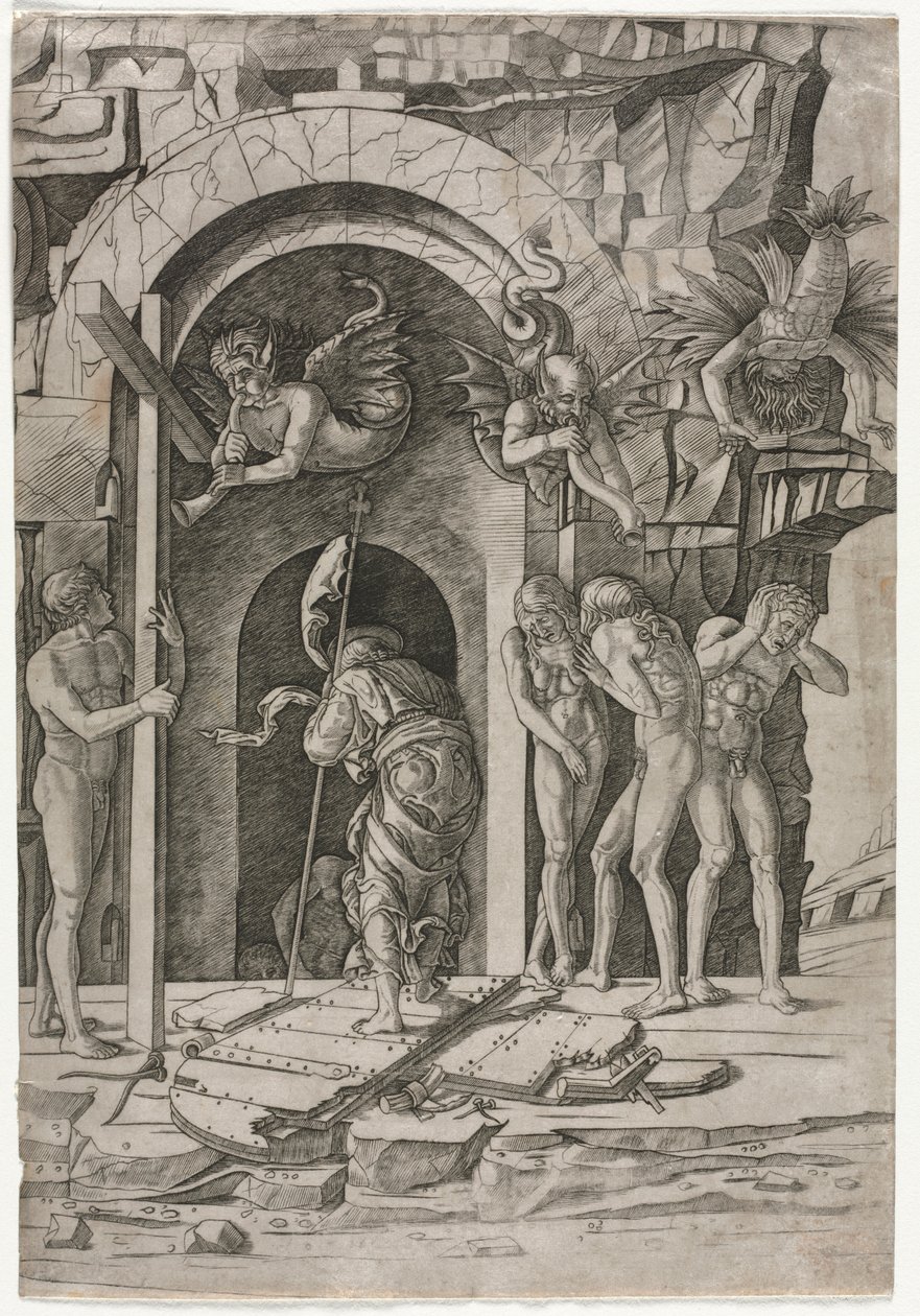 Nedstigning til Limbo, ca. 1490-1500. av Giovanni Antonio da Brescia
