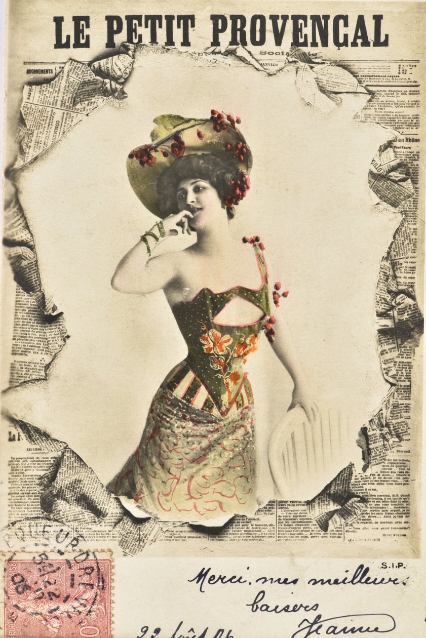 Postkort: Journal Le Peer Provencal - datering 1906 av Phillipe de Marlier