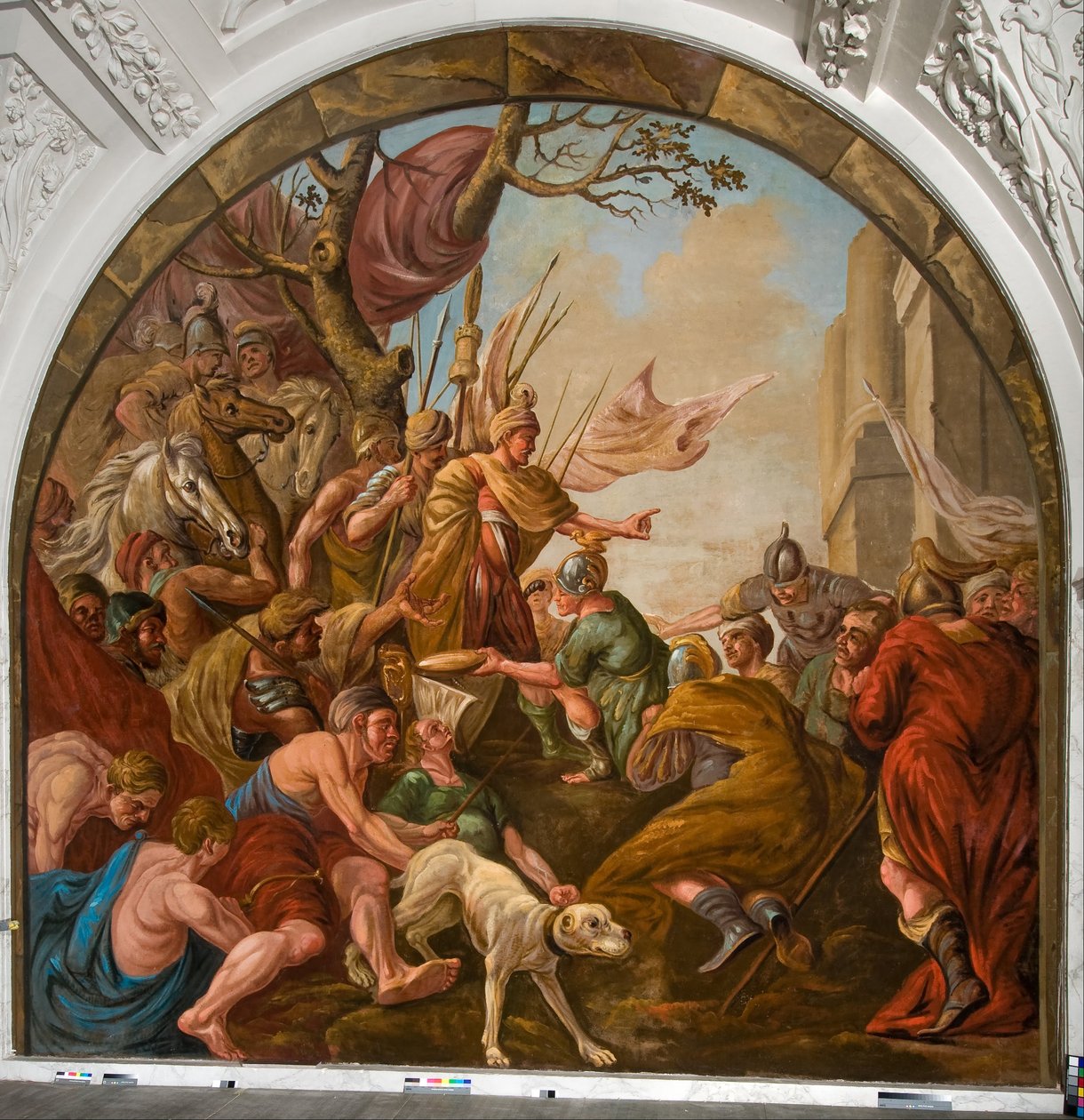 Romersk bytte lagt ved føttene til Claudius Civilis av Giovanni Antonio de Groot