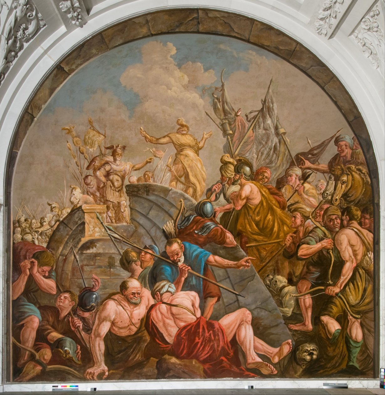 Fredsforhandlingene mellom Claudius Civilis og Quintus Petillis Cerialis av Giovanni Antonio de Groot