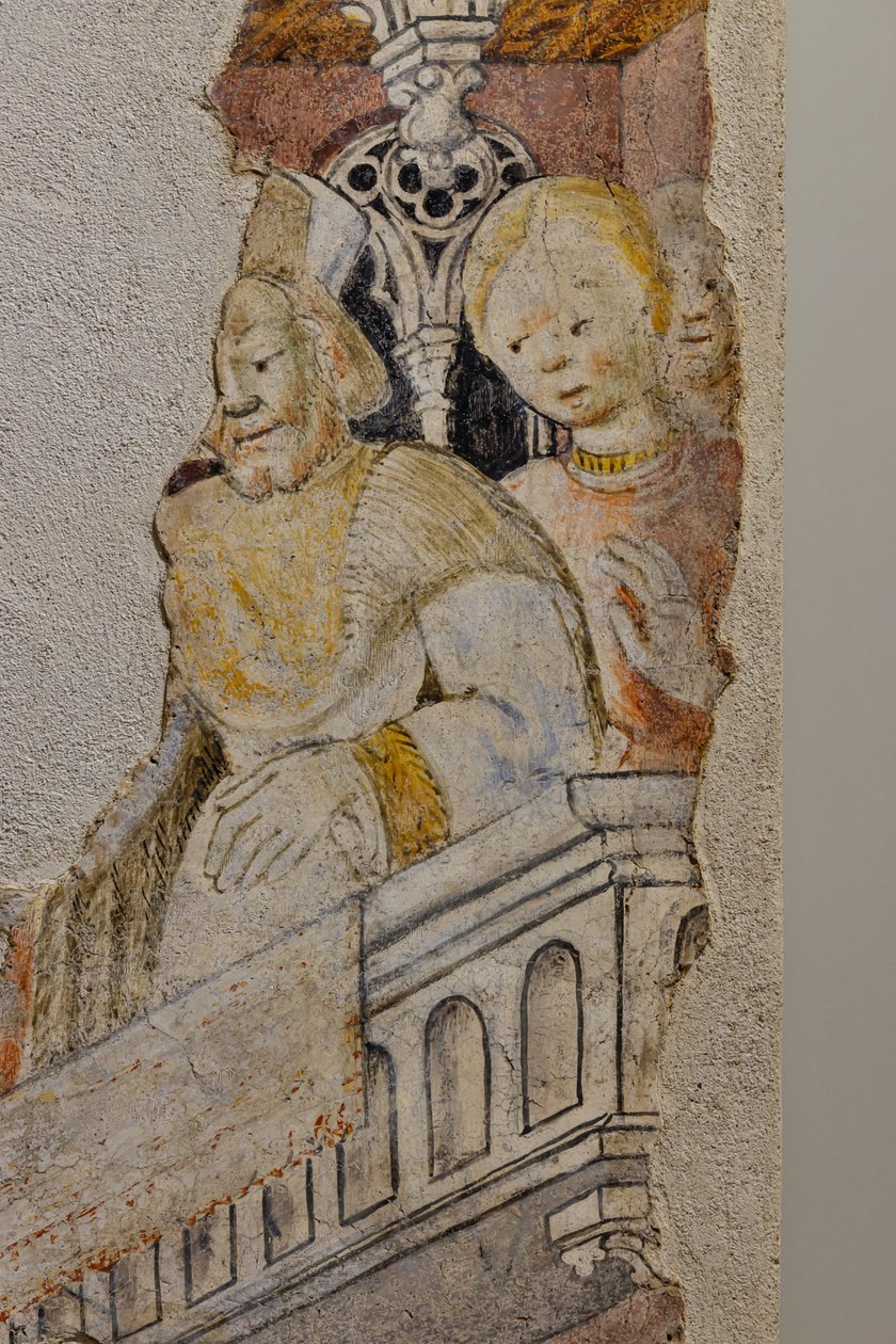 Arkitektur med figurer (fresco) av Giovanni Badile