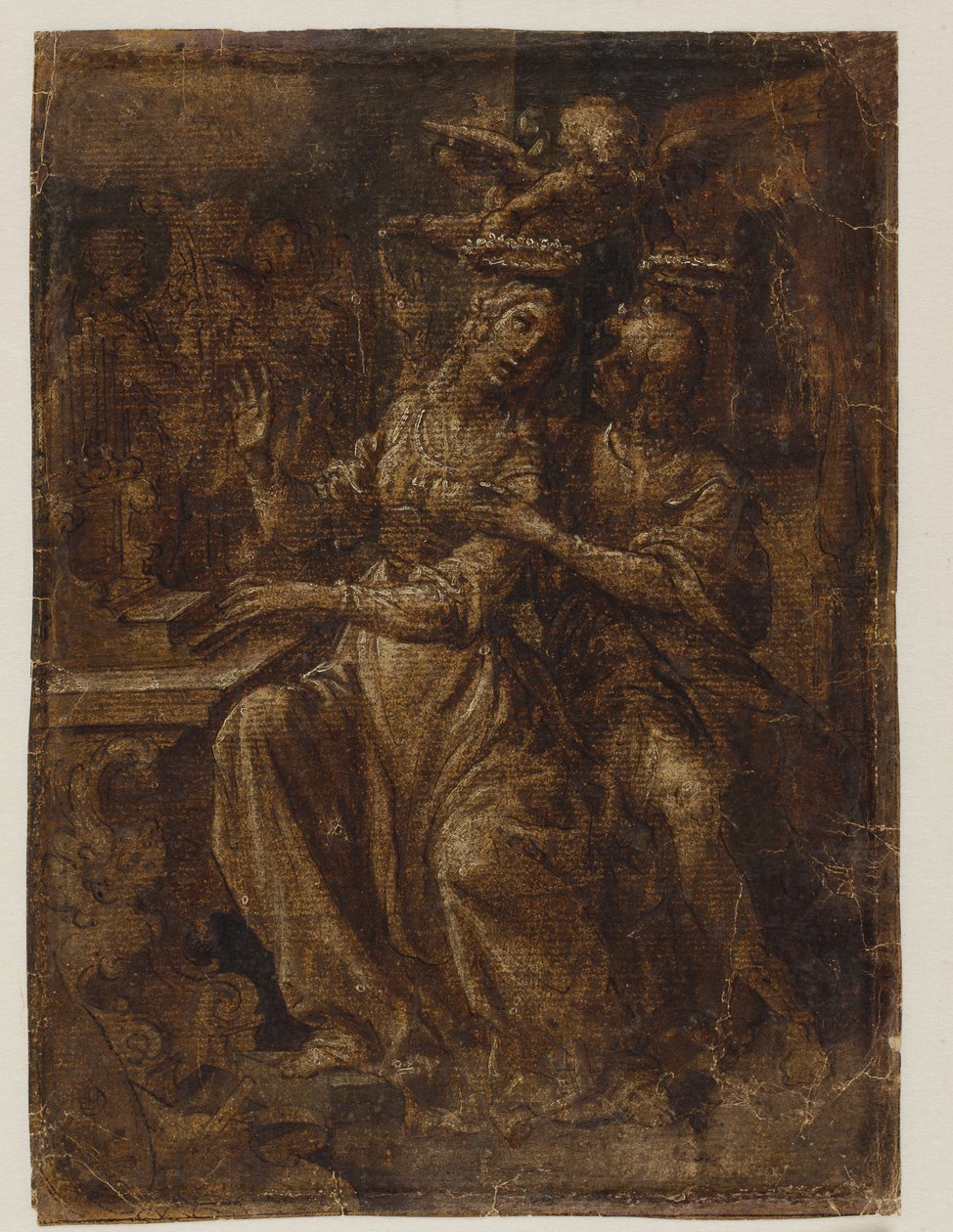 Sts Cecilia og Valerianus ved orgelet av Giovanni Baglione