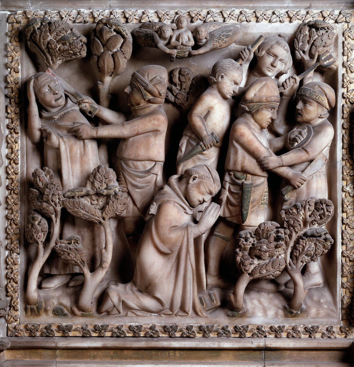 Representasjon av martyren til Peter av Verona av Giovanni Balduccio