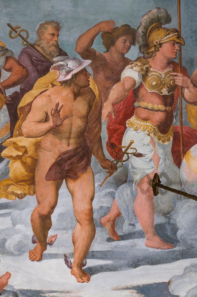 The Assembly of Gods, detalj av 3606292, ca. 1560 (fresco) av Giovanni Battista Castello