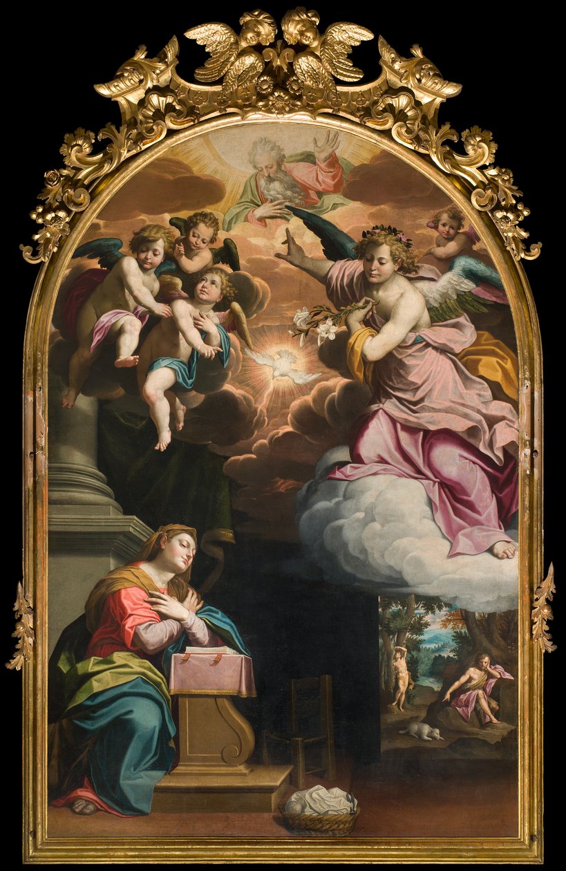 South Transept, Altar of the Annunciation, altertavle av Giovanni Battista Trotti kjent som Il Malosso 1594 av Giovanni Battista Trotti