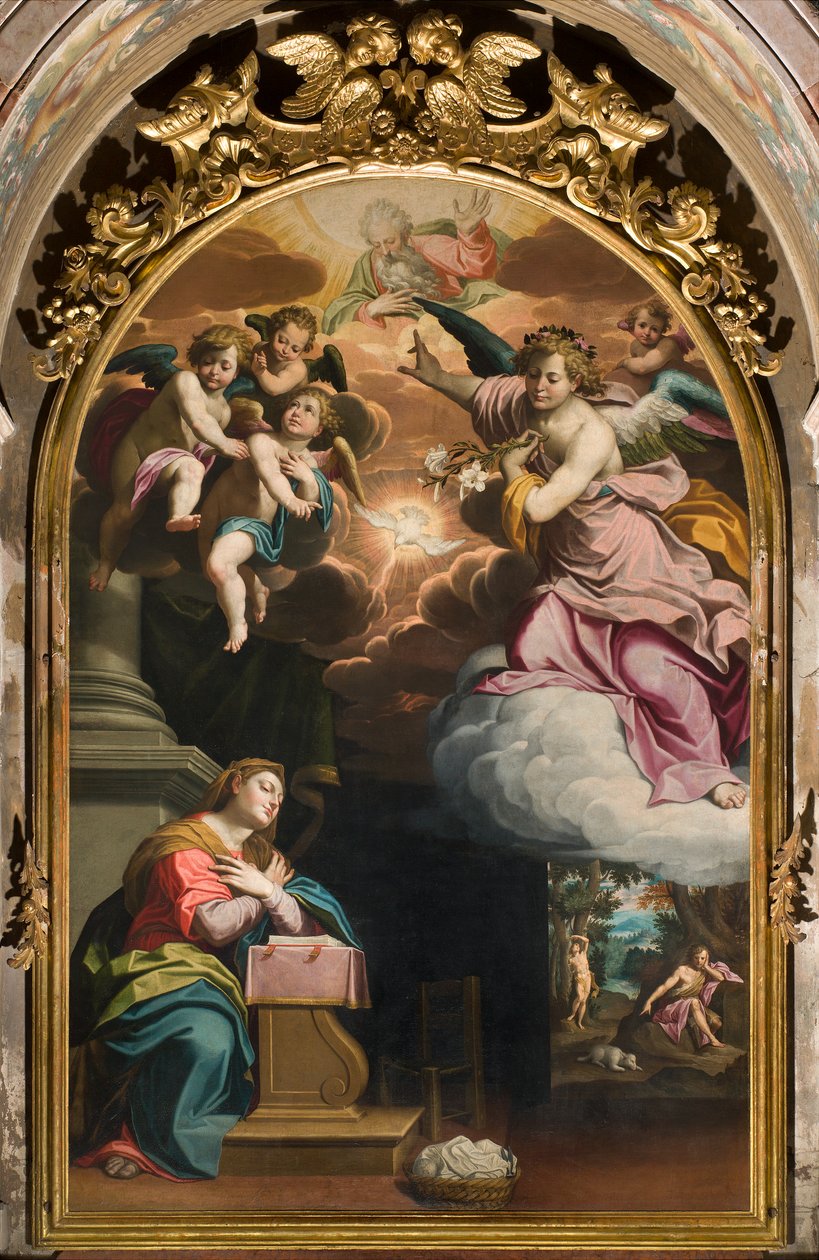 South Transept, Altar of the Annunciation, Altertavle av Giovanni Battista Trotti kjent som Il Malosso 1594 av Giovanni Battista Trotti