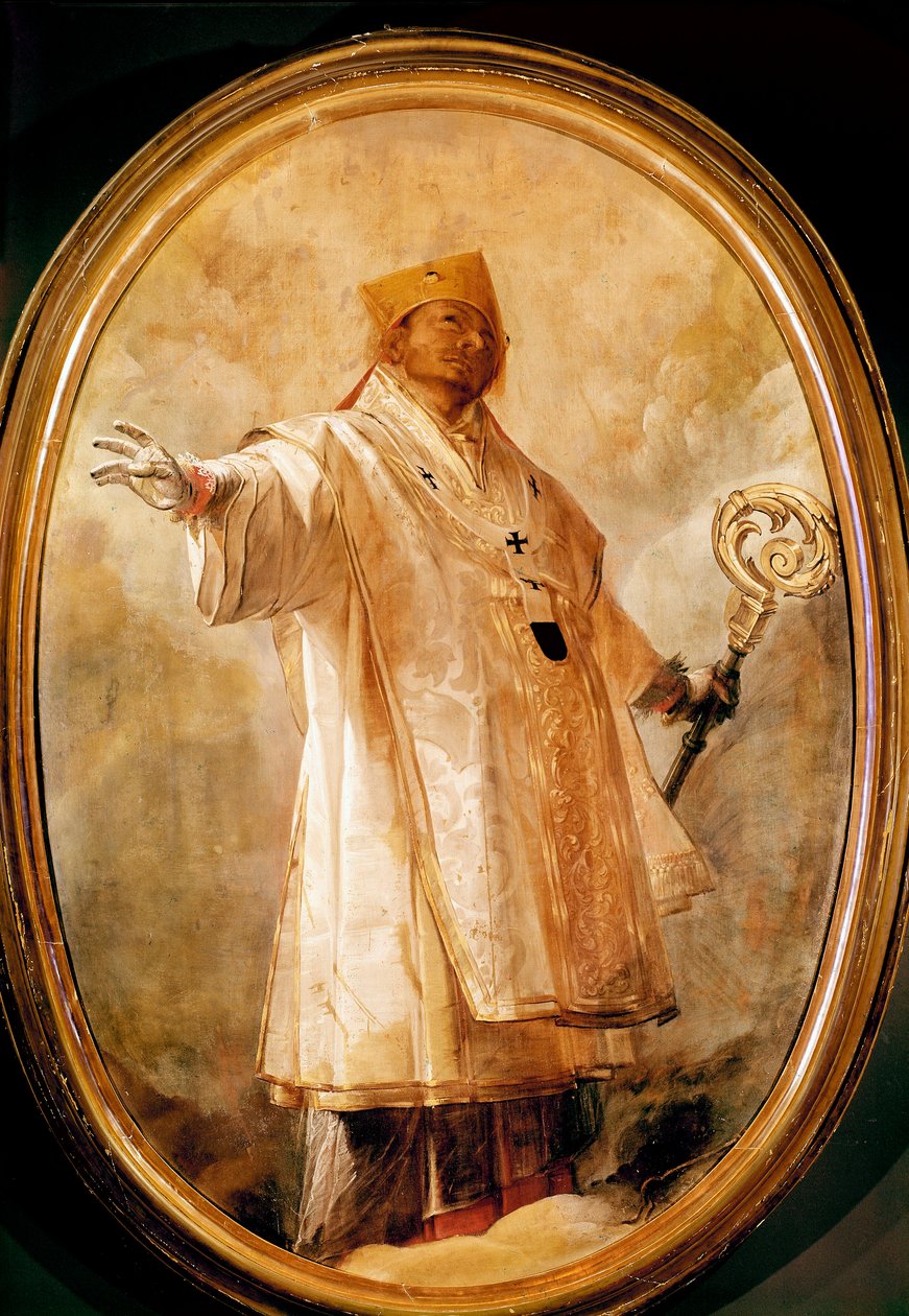 San Carlo Borromeo in gloria Representasjon av Charles Borromee (1538-1584) italiensk prelat i herlighet. Maleri av Giovan (Giovanni) Battista Crespi dit Il Cerano (cirka 1575-1632) Milano, katedralen i Duomo, sakristi nord av Giovanni Battista  Crespi