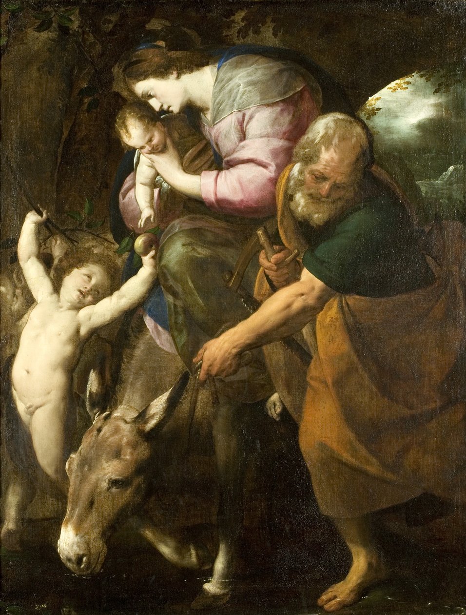 The Flight into Egypt, ca. 1600-10 (olje på lerret) av Giovanni Battista  Crespi