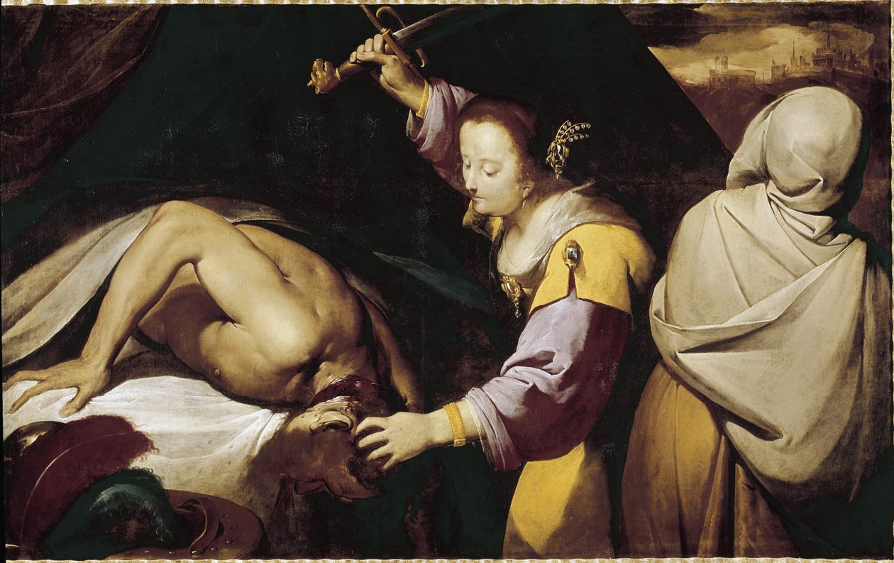 Judith og Holofernes (olje på lerret av Giovanni Battista  Crespi