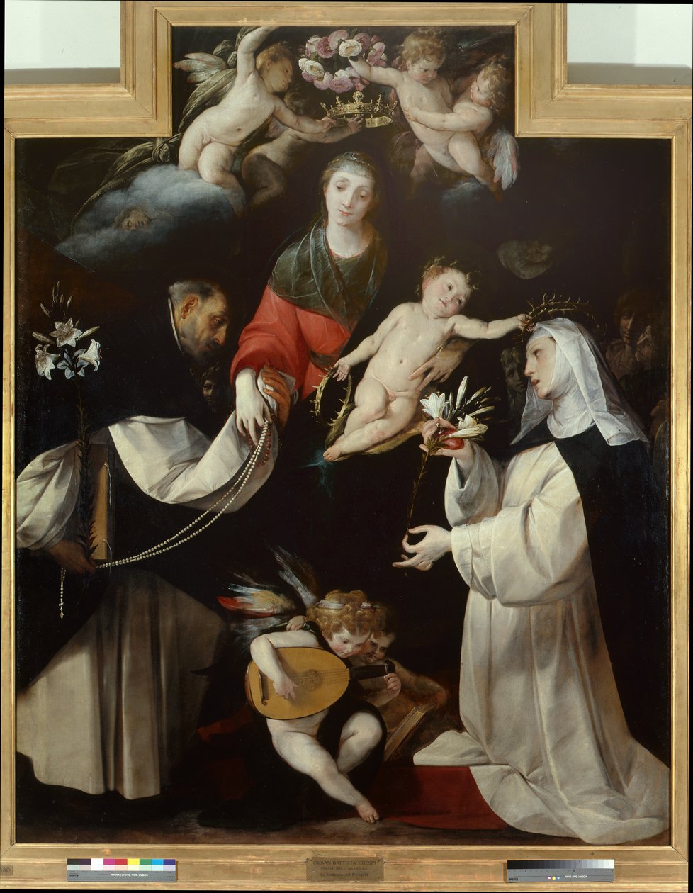 Madonna av rosenkransen av Giovanni Battista  Crespi
