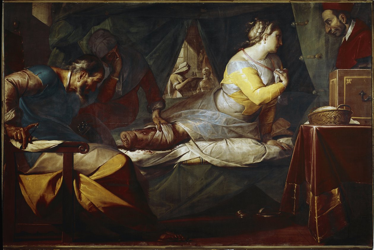 Quadroni de san Carlo: episode av livet til Saint Charles Borromee (1538-1584): miraklet til Aurelia degli Angeli (Quadroni of St Charles: life and miracles of St Charles Borromeo: miracle of Aurelia degli Angeli) Maleri av Cerano (Giovan) Baptist Kr av Giovanni Battista  Crespi