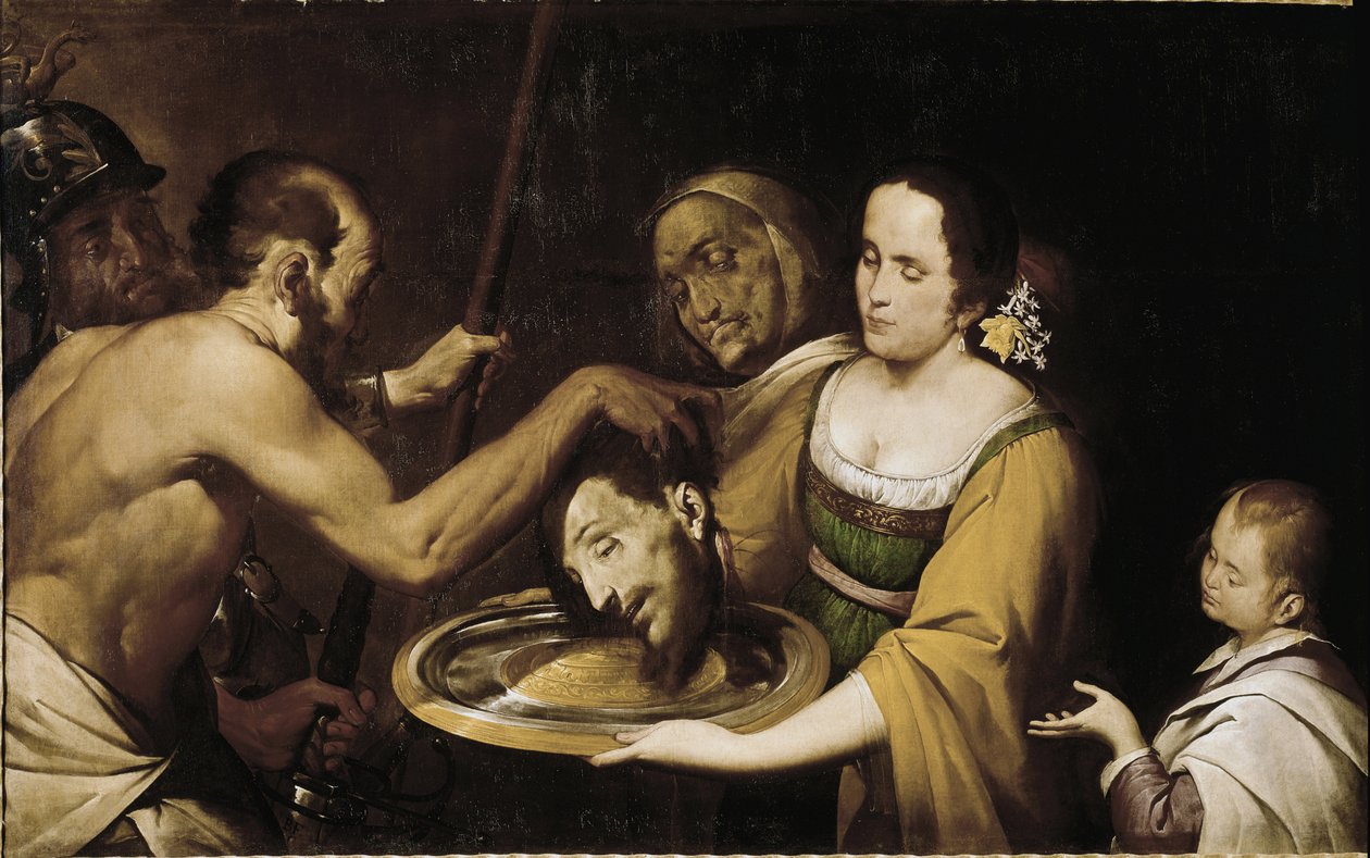 Salome med hodet til St John Baptist (olje på lerret av Giovanni Battista  Crespi