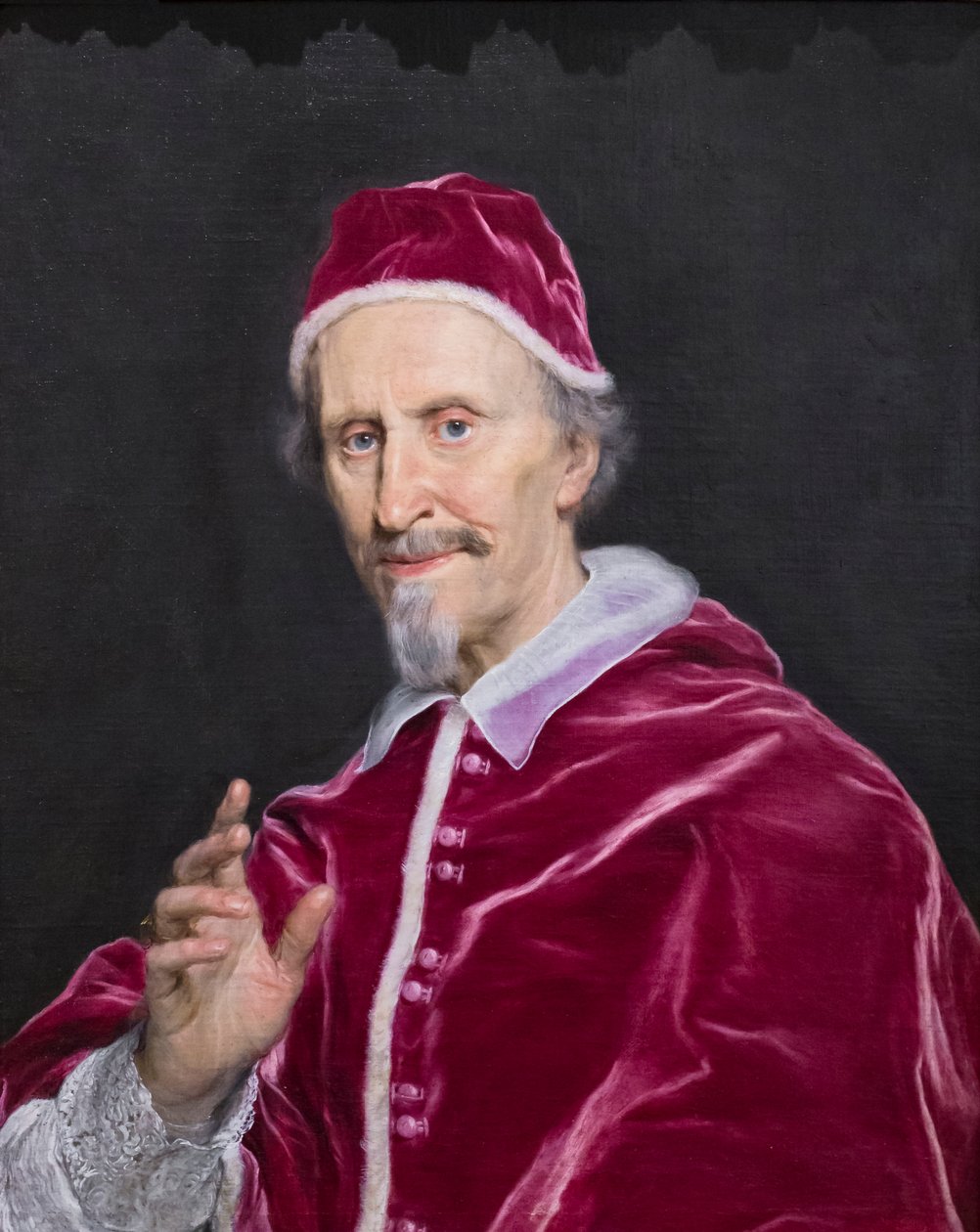 Portrett av Clement IX Rospigliosi i velsignelse av Giovanni Battista (1639 1709) Gaulli