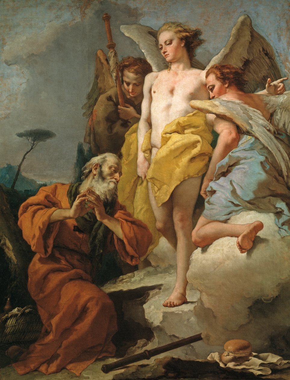 Abraham og de tre englene, ca. 1770 (olje på lerret) av Giovanni Battista Tiepolo