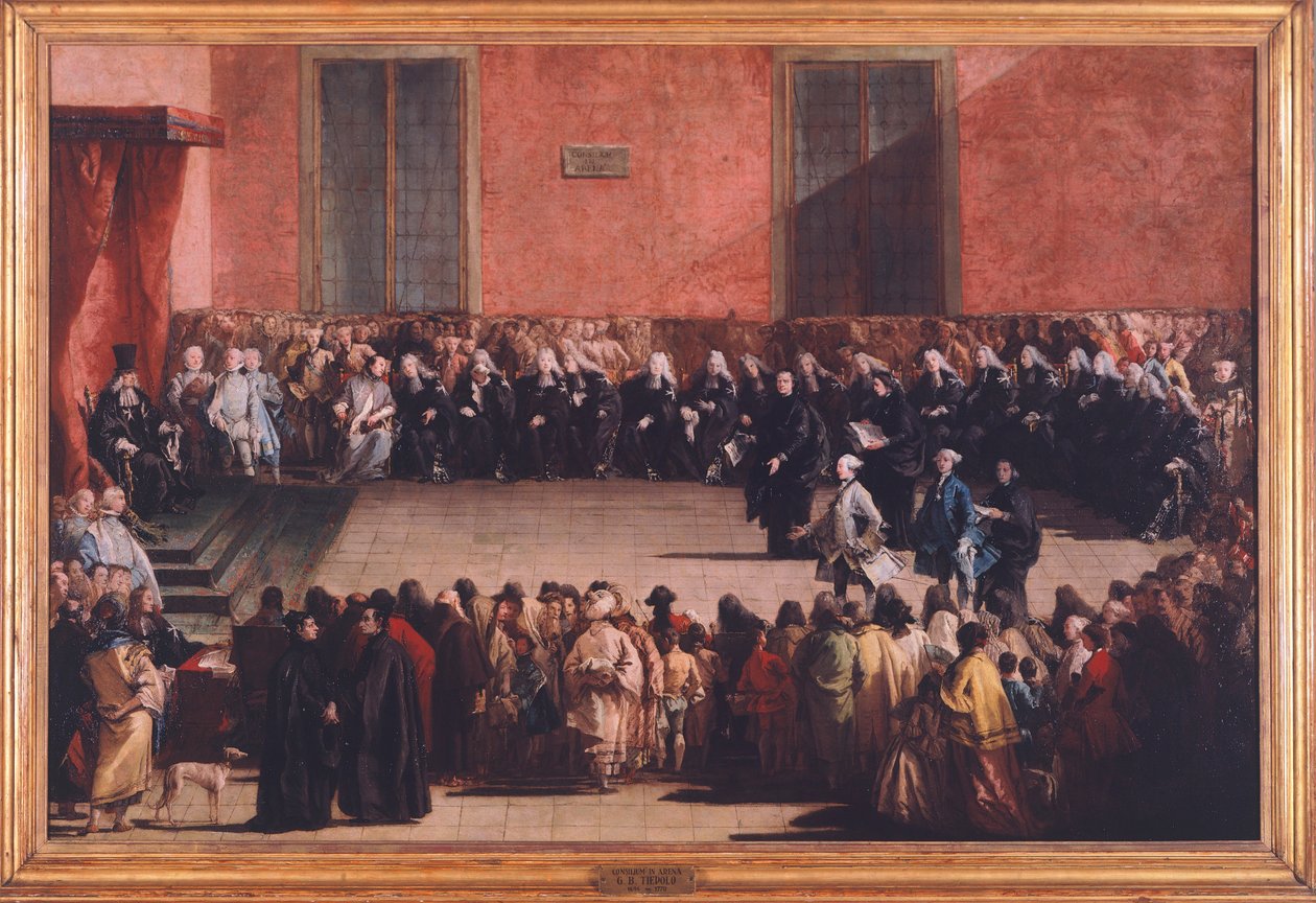 Consilium in Arena av Giandomenico Tiepolo (1727-1804) av Giovanni Battista Tiepolo