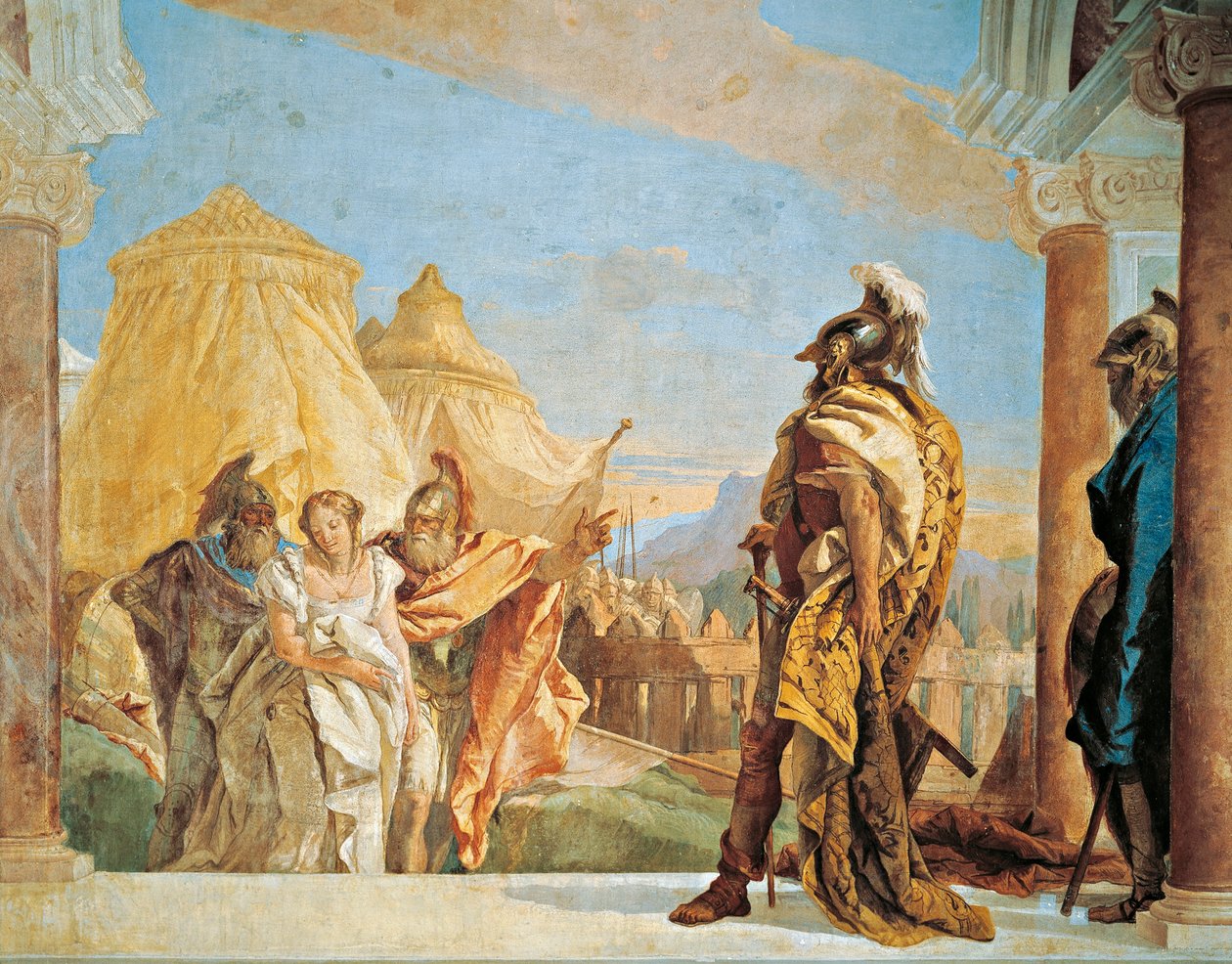 Eurybates og Talthybius fører Briseis til Agamemnon av Giovanni Battista Tiepolo