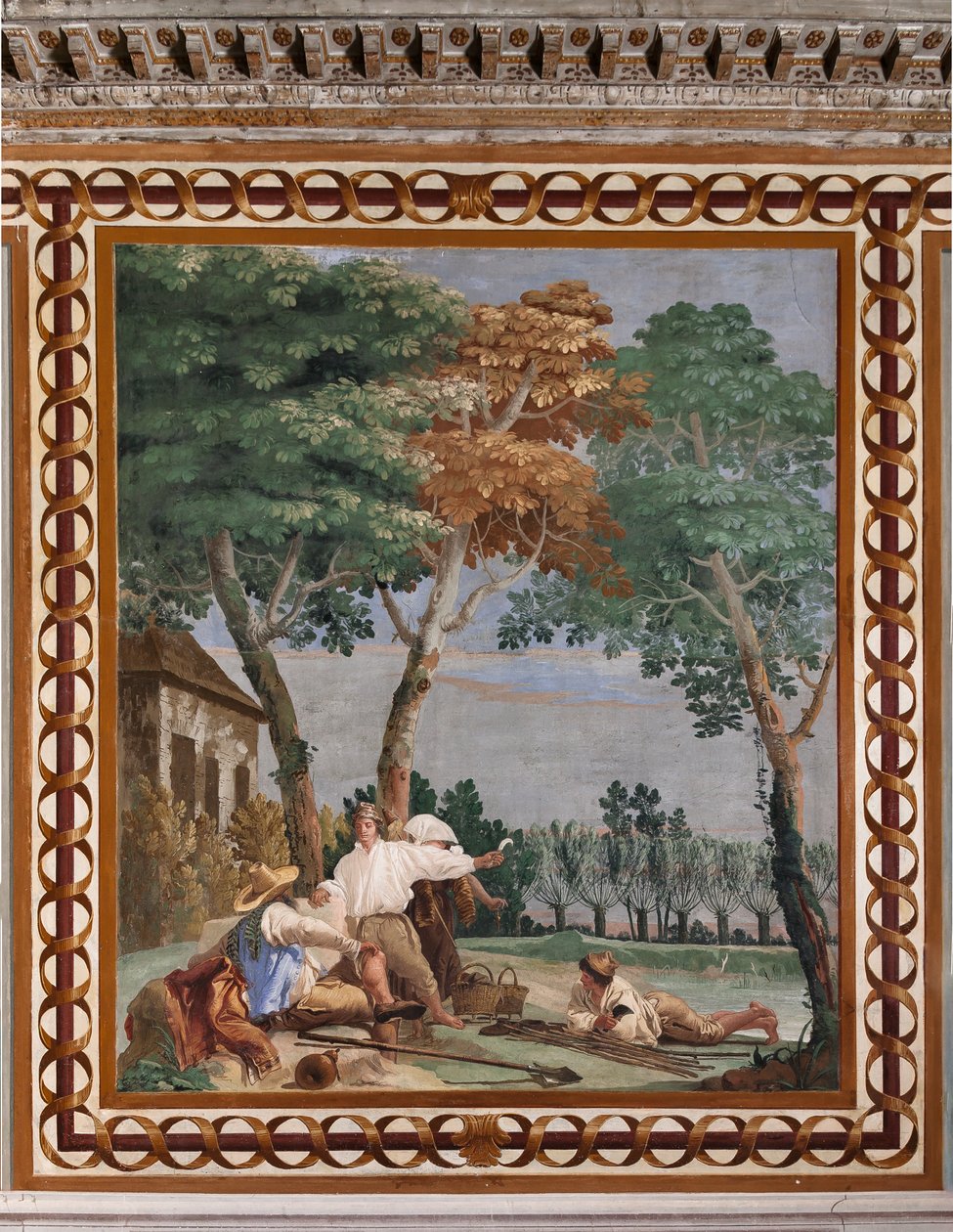 Gjesteovernatting, rom for de landlige scener: "Bondens hvile" av Giovanni Battista Tiepolo