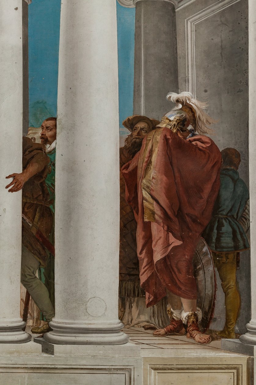 Palazzina (liten bygning), inngangspartiet: "The Sacrifice of Iphigenia", detalj av Giovanni Battista Tiepolo