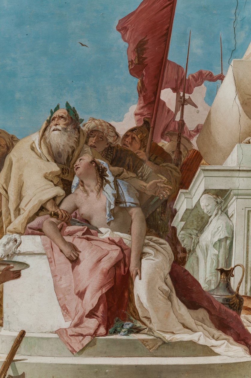 Palazzina (liten bygning), inngangspartiet: "The Sacrifice of Iphigenia", detalj av Giovanni Battista Tiepolo