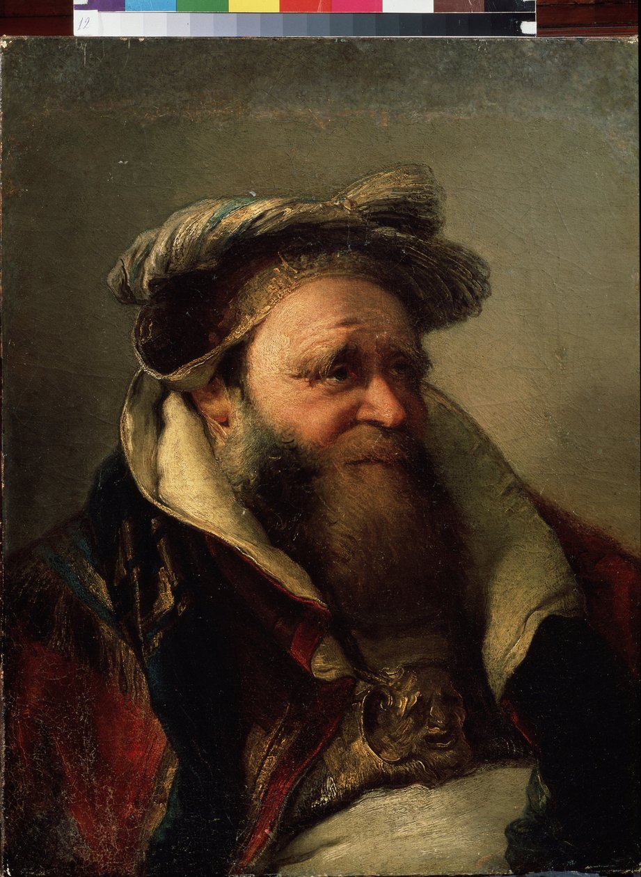 Portrett av en gammel mann (Portrett av en gammel mann). Maleri av Giambattista Tiepolo (1696-1770). Olje på lerret, mellom 1750-1770. Venetiansk skole, rokokkostil. Statens friluftsmuseum Peterhof, St. Petersburg. av Giovanni Battista Tiepolo