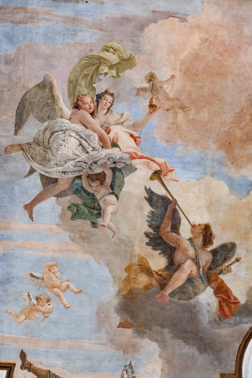 The Light of Intelligence overvinner mørket av uvitenhet (detalj) av Giovanni Battista Tiepolo