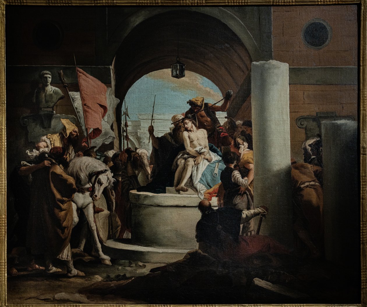 Kopi av The Crowning of Thorns, midten av 1700-tallet (olje på lerret) av Giovanni Battista (1696 1770) (workshop of) Tiepolo