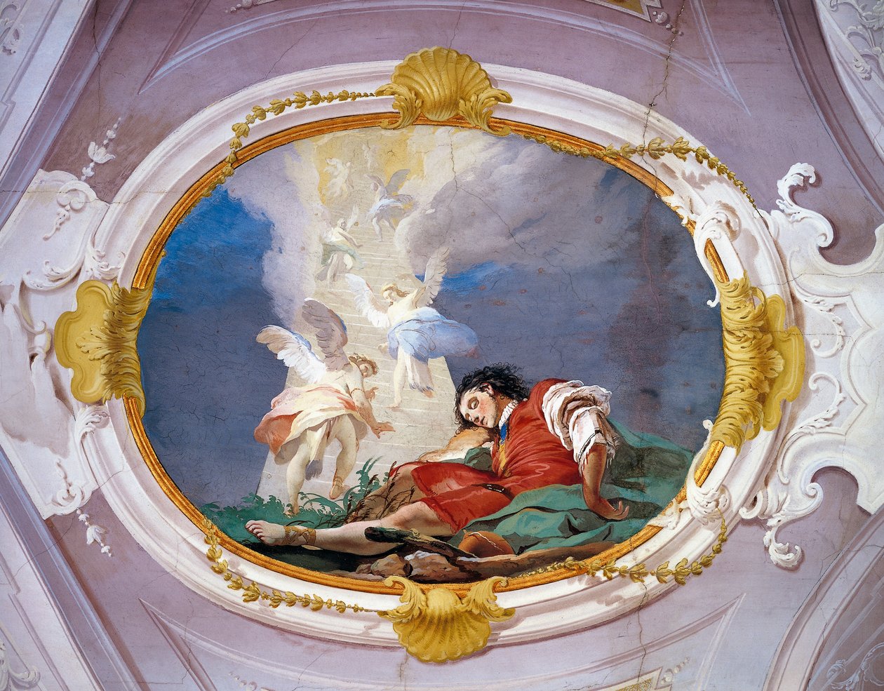 Allegori av Giambattista Tiepolo (1696-1770), fersk, erkebiskopens palass, Udine av Giovanni Battista Tiepolo