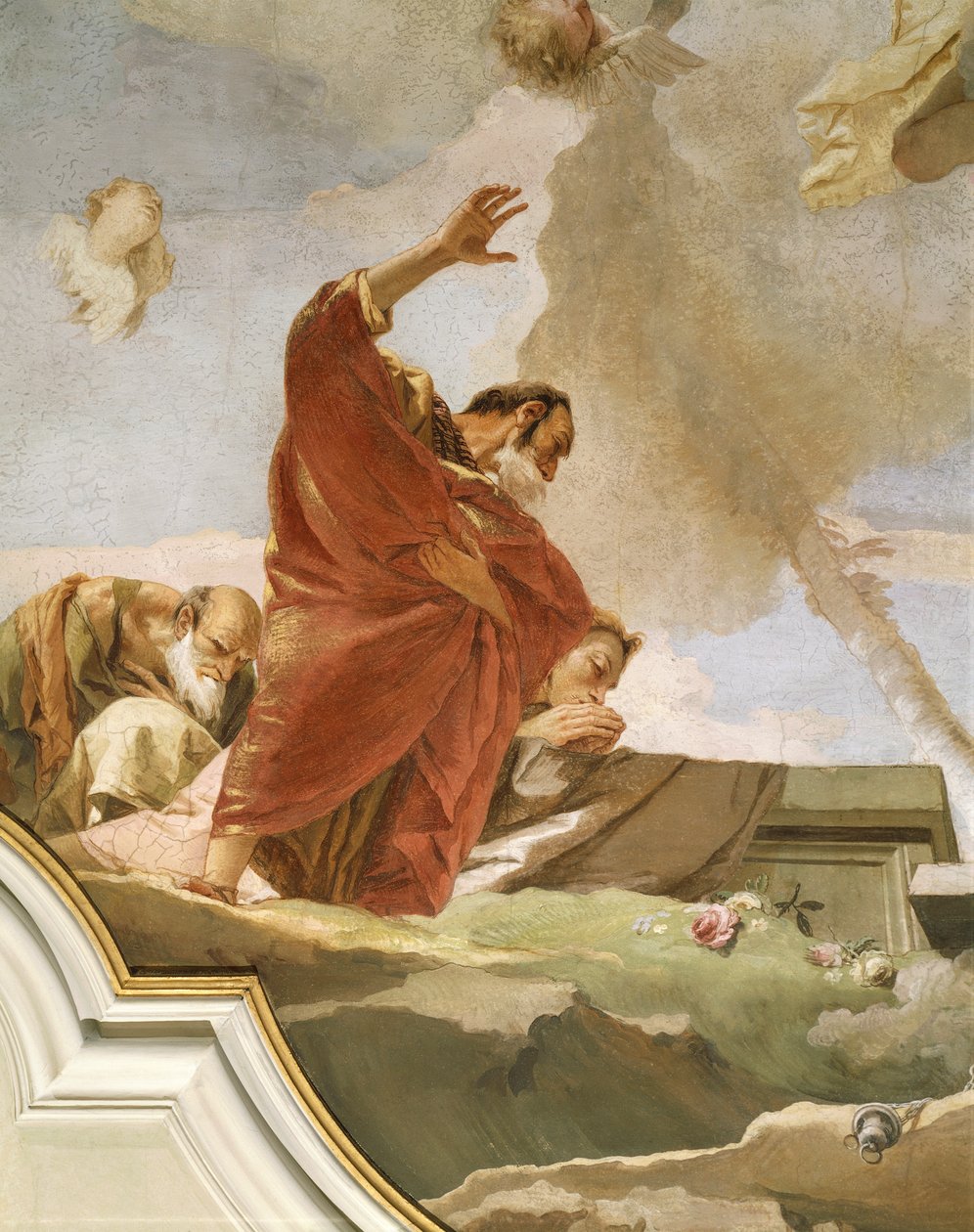 Assumption, av Giovanni Battista Tiepolo (1696-1770), fresco, Detail, Oratory of Purity, Udine av Giovanni Battista Tiepolo