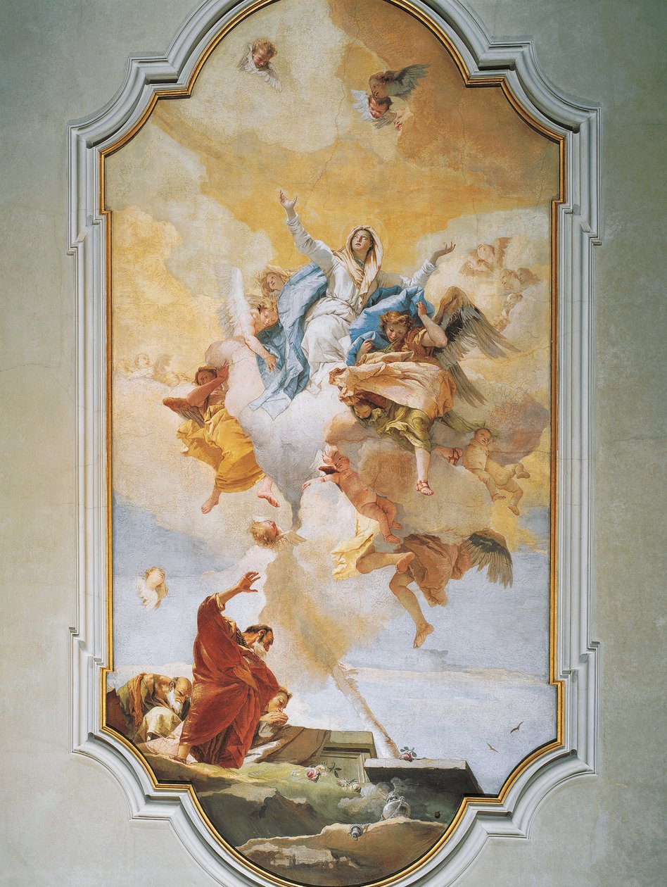 Assumption, av Giovanni Battista Tiepolo (1696-1770), freskomaleri, Oratory of Purity, Udine av Giovanni Battista Tiepolo