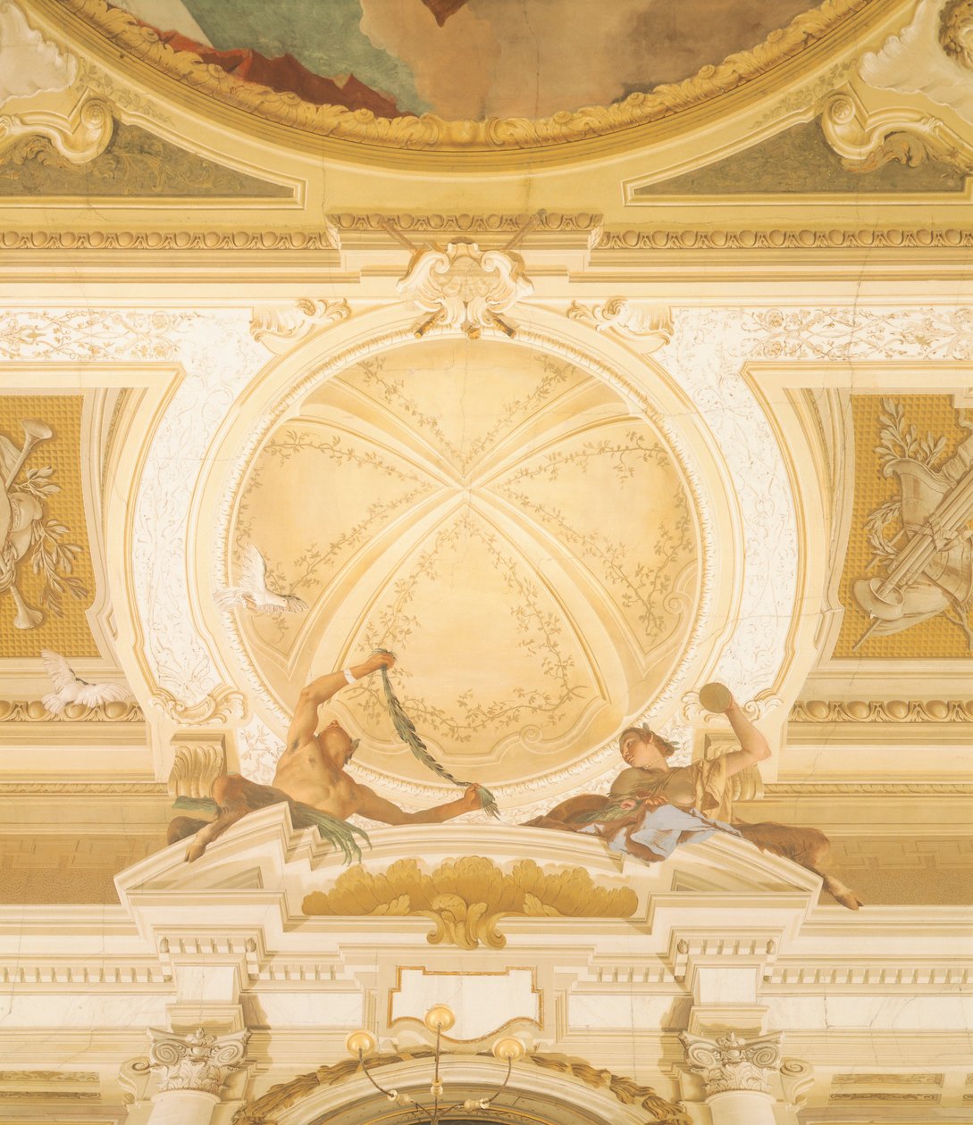 Detalj av fresker i taket i ballsalen, Villa Pisani, Stra, Venezia av Giambattista Tiepolo (1696-1770) av Giovanni Battista Tiepolo