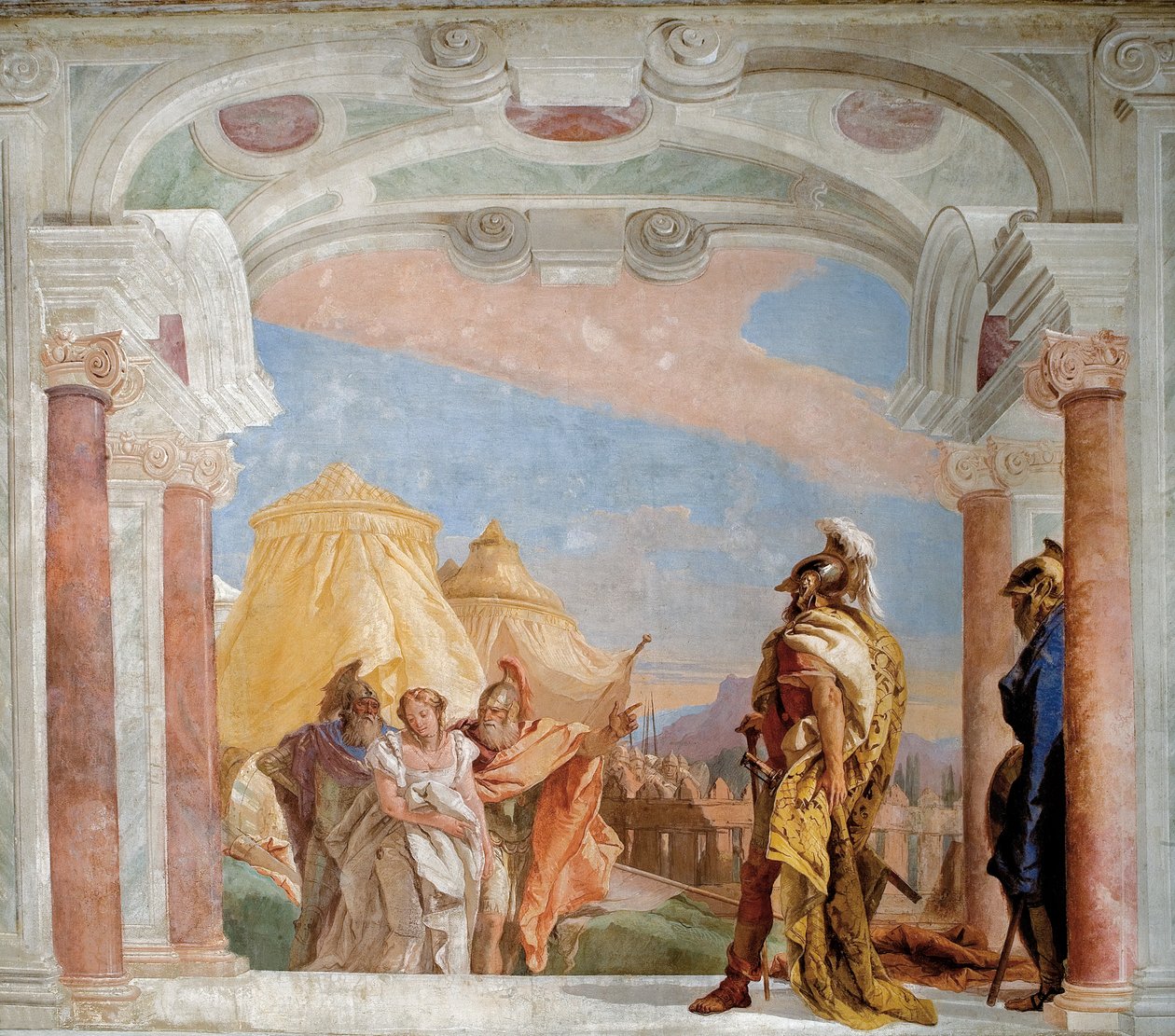 Eurybates og Talthybius fører Briseis til Agamemnon av Giovanni Battista Tiepolo