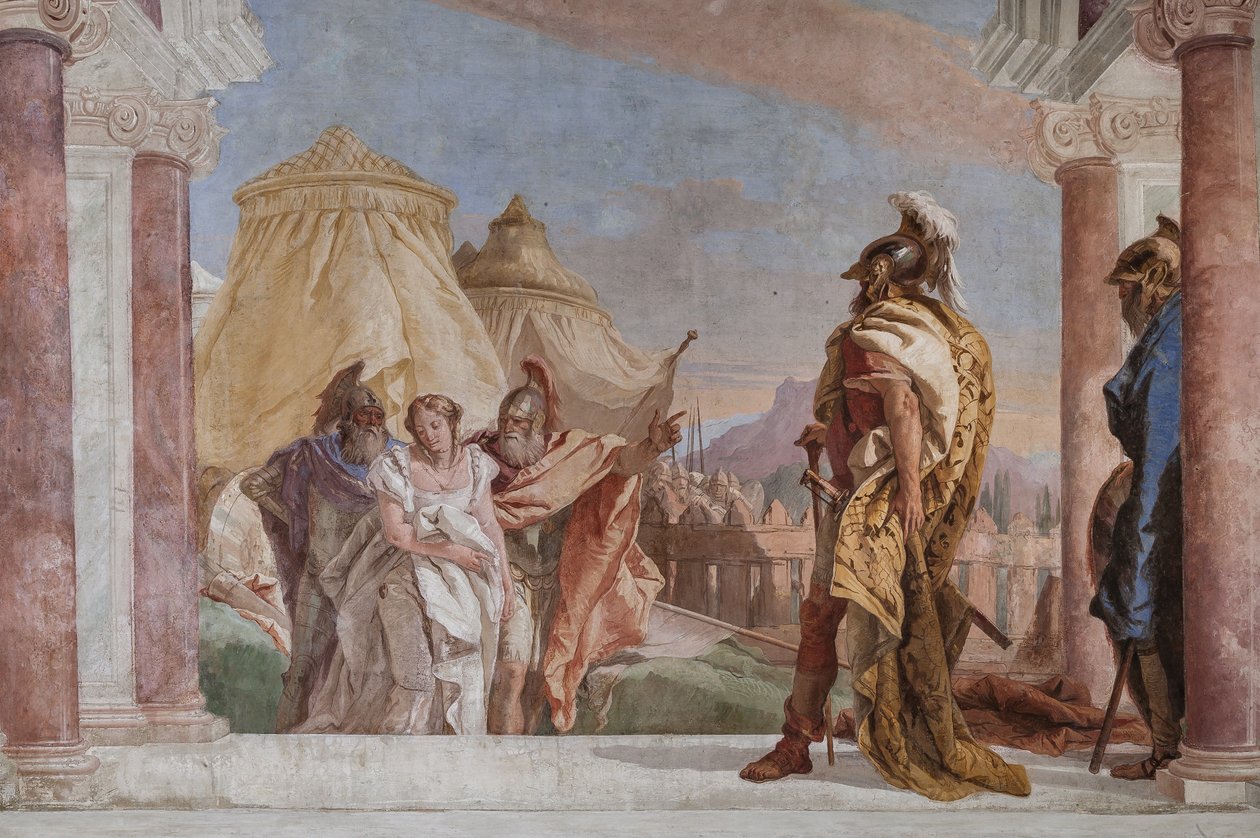 Eurybates og Talthybius fører Briseis til Agamemnon av Giovanni Battista Tiepolo