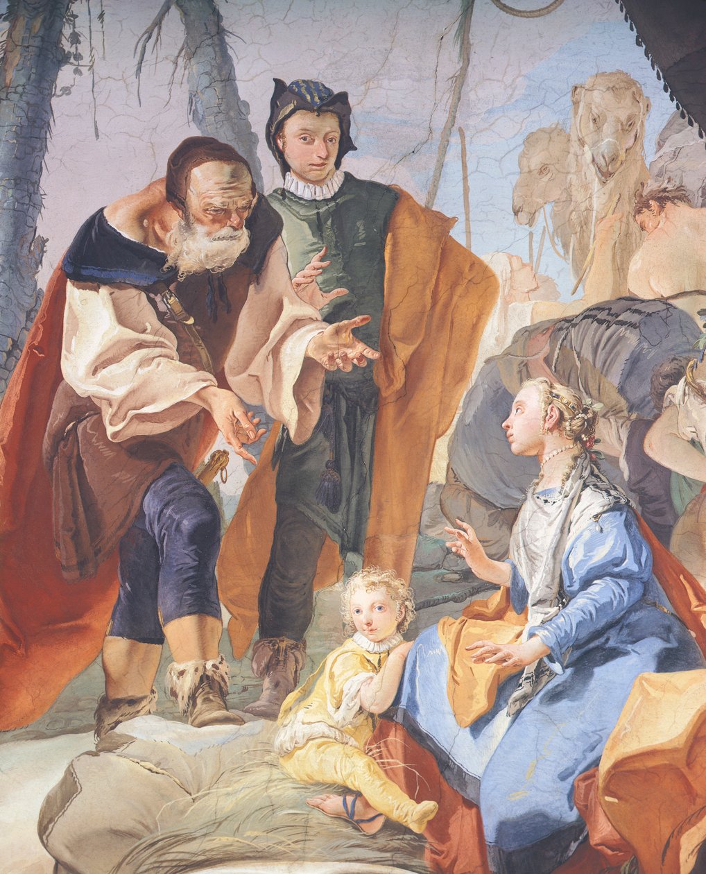 Fresker i galleriet til erkebiskopens palass i Udine av Giambattista Tiepolo (1696-1770), detalj av Giovanni Battista Tiepolo